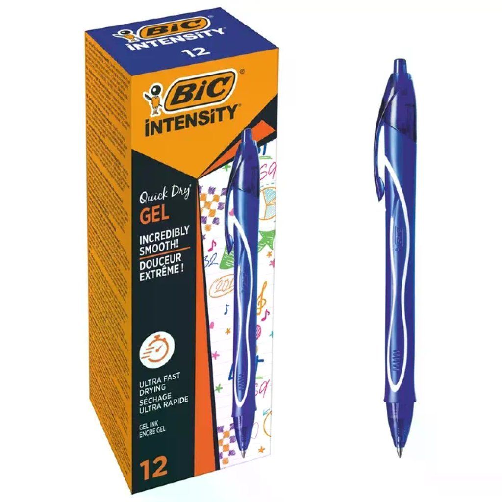 BIC Gel-ocity Quick Blu – Confezione da 12 penne gel BIC Gel-ocity Quick Blu – Confezione da 12 penne gel
