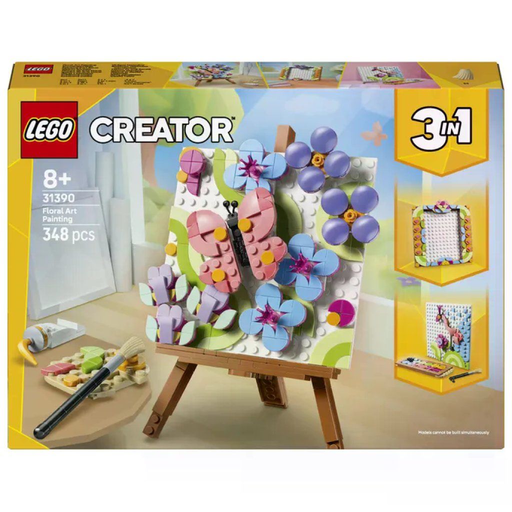 LEGO Creator 3 in 1 Dipinto Floreale Decorativo 31390, 348 Pezzi