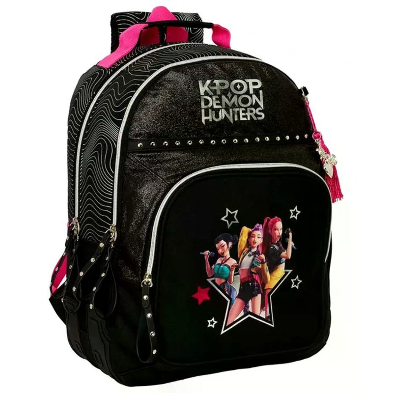 Safta Zaino Scuola Safta K-POP Demon Hunters Energy Nero e Rosa