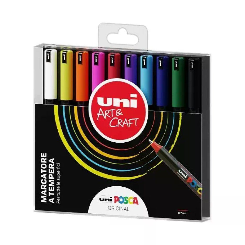 OSAMA Uni Posca Pennarelli Acrilici Assortiti – Set da 10 OSAMA Uni Posca Pennarelli Acrilici Assortiti – Set da 10