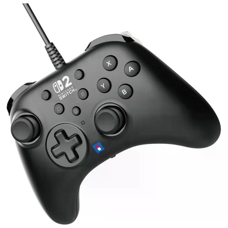 HORI HORIPAD TURBO Gamepad Cablato per Nintendo Switch 2, Switch e PC - Nero