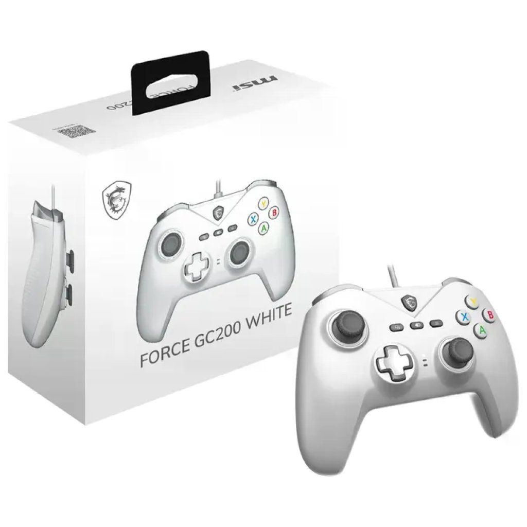 MSI Force GC200 White – Gamepad cablato con trigger Hall MSI Force GC200 White – Gamepad cablato con trigger Hall