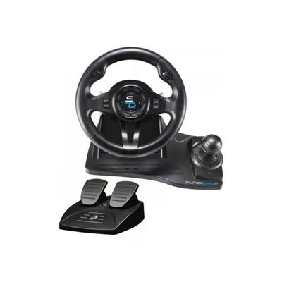 Subsonic SA5596-NG Volante Gaming con Pedali e Cambio, USB, Nero