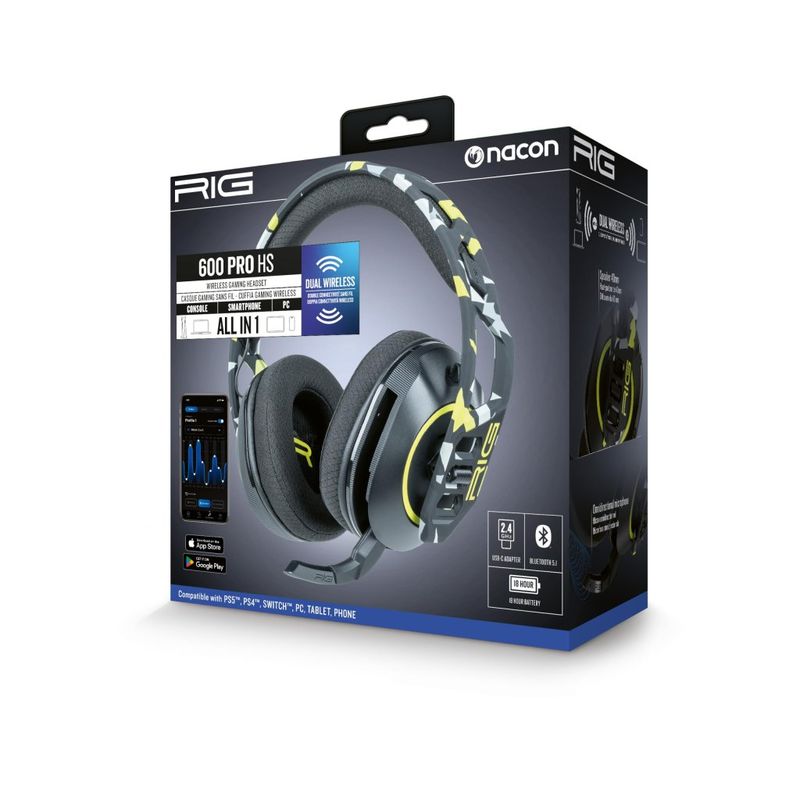 Nacon RIG 600 PRO HS Cuffie Gaming Wireless Acid Camo