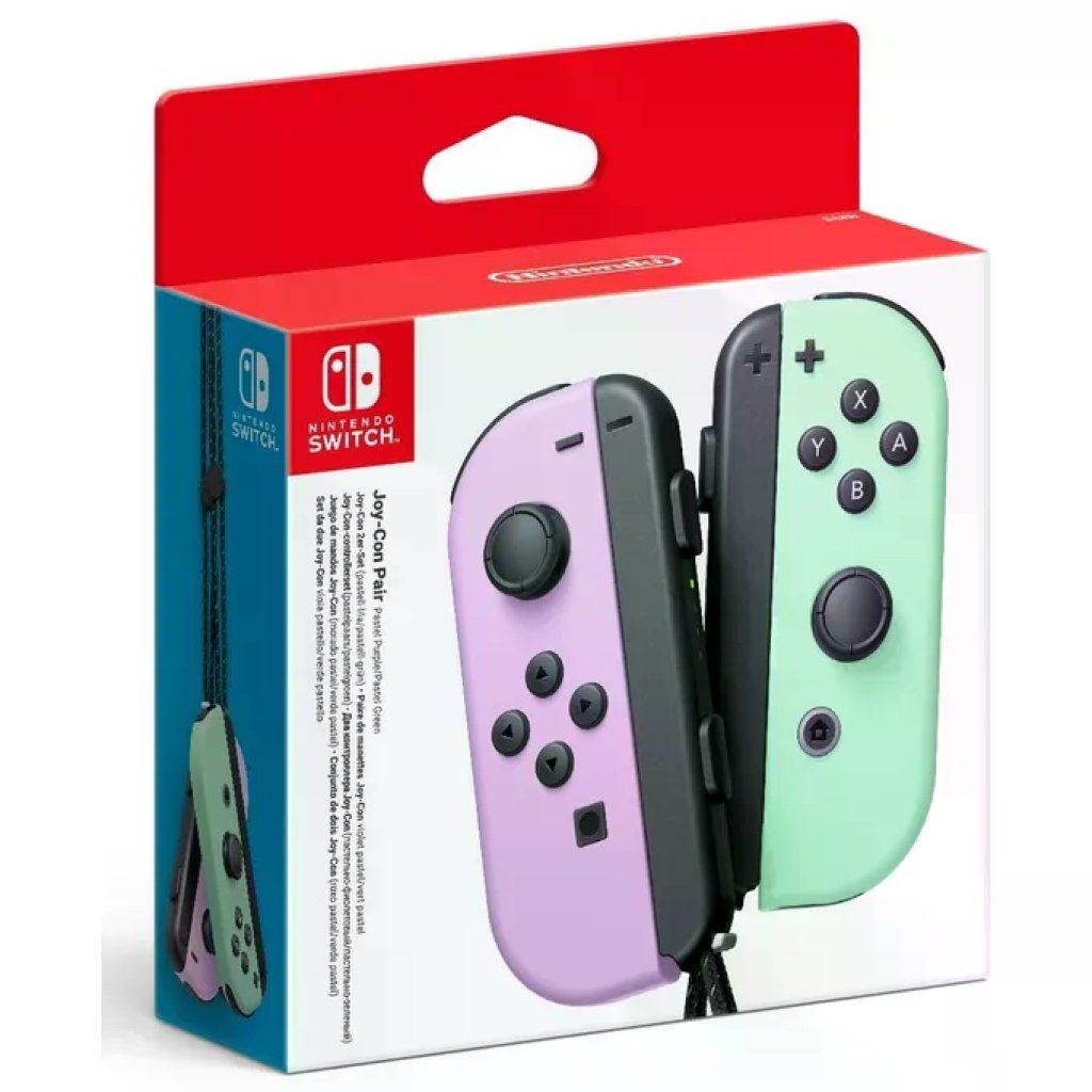 Nintendo Joy-Con Coppia di controller wireless per Switch – Viola e Verde Pastello
