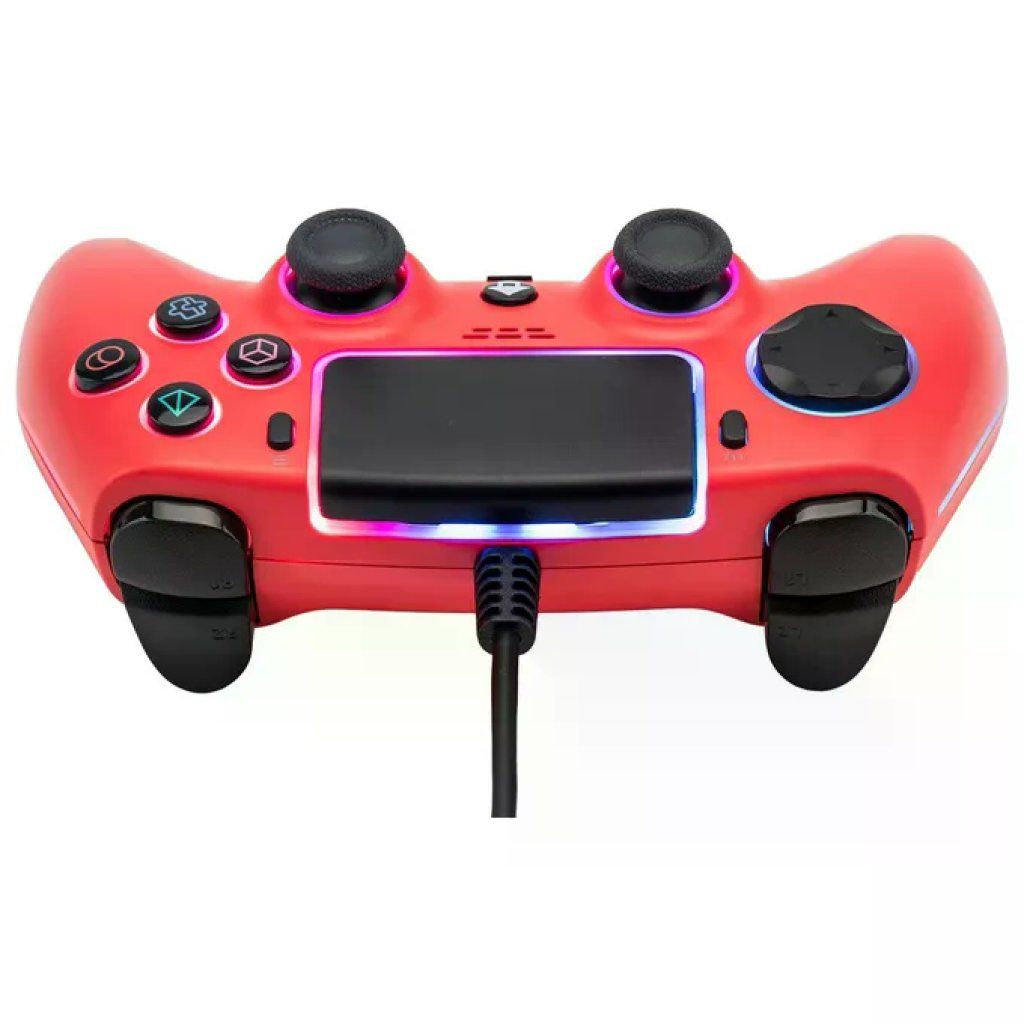 QUBICK Controller Cablato Rosso Neon per PS5 e PC QUBICK Controller Cablato Rosso Neon per PS5 e PC