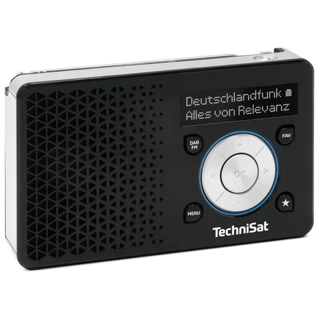 TechniSat DIGITRADIO 1A Radio Portatile DAB+ e FM Nera