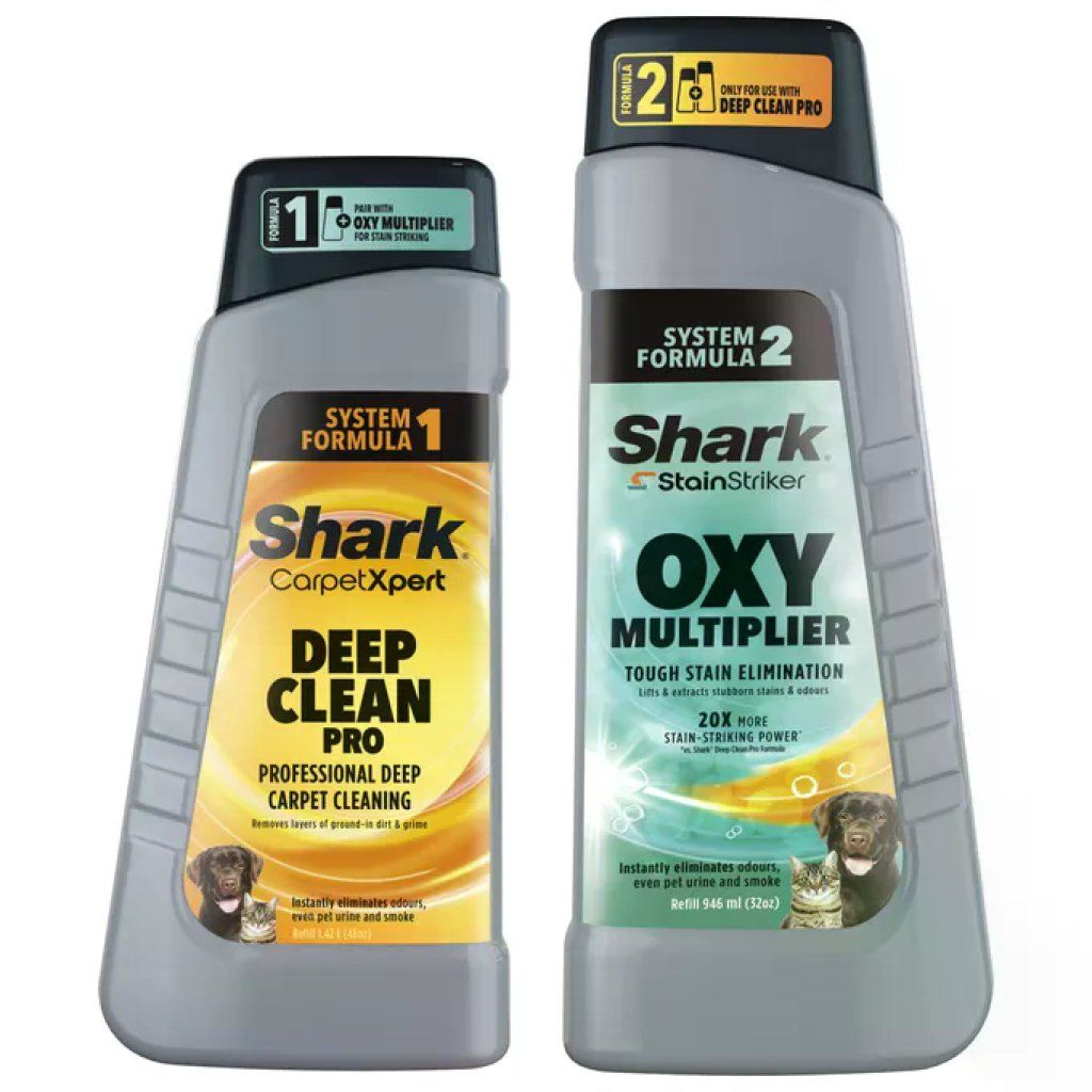 Shark StainStriker Kit detergenti per tappeti, OXY Multiplier 946 ml + Deep Clean Pro 473 ml Shark StainStriker Kit detergenti per tappeti, OXY Multiplier 946 ml + Deep Clean Pro 473 ml
