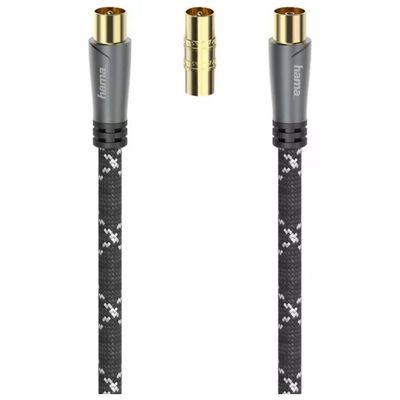 Hama 7205293 Cavo antenna coassiale 3 m con adattatore, schermatura 120 dB e connettori dorati Hama 7205293 Cavo antenna coassiale 3 m con adattatore, schermatura 120 dB e connettori dorati