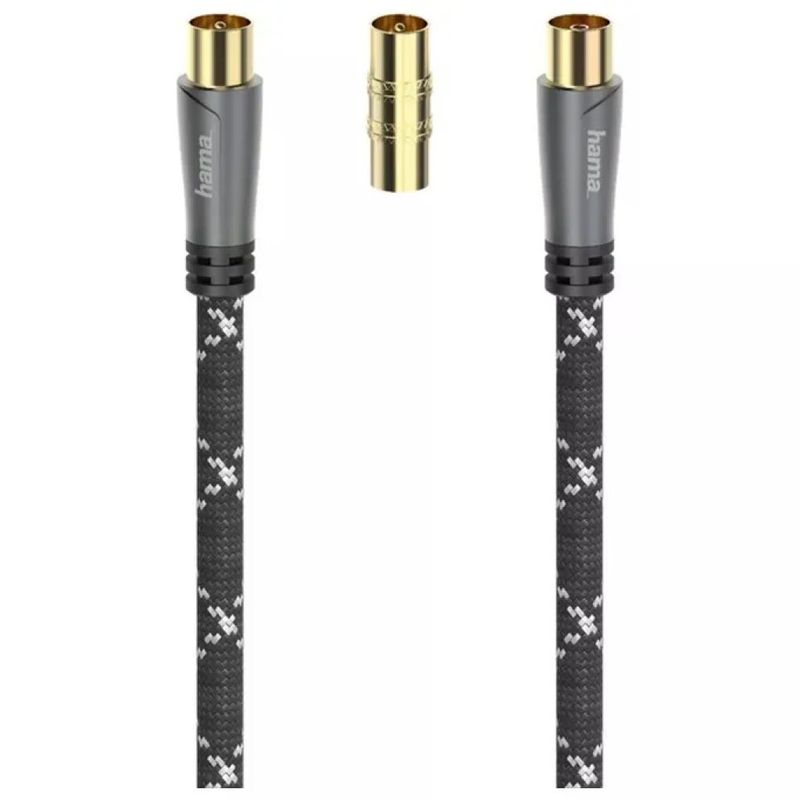 Hama 7205293 Cavo Antenna Coassiale 3 m con Adattatore