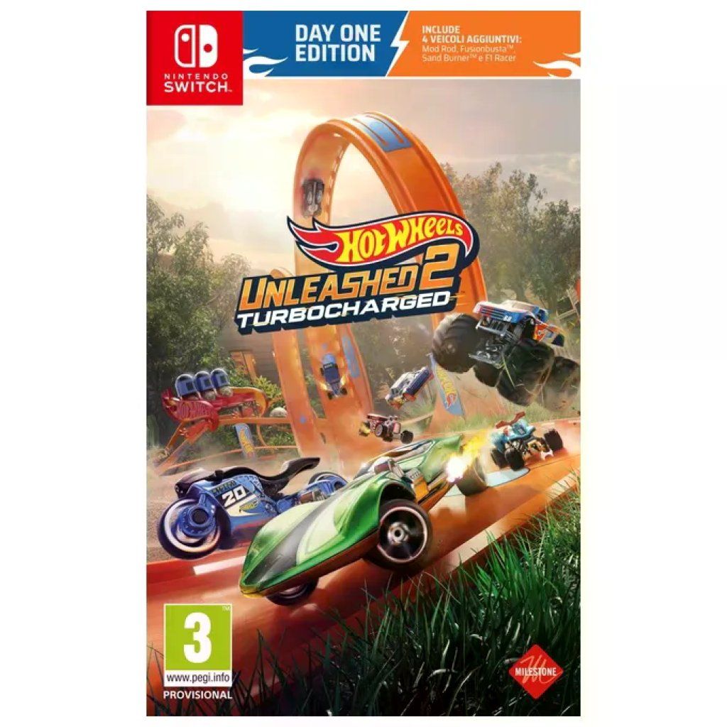 Milestone 1126063 Hot Wheels Unleashed 2 Turbocharged Day One Edition Videogioco Nintendo Switch PEGI 3 ITA