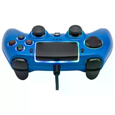 Qubick Neon Blue Controller Cablato per PS5 e PC Qubick Neon Blue Controller Cablato per PS5 e PC