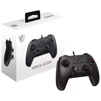 MSI Gamepad Cablato Force GC200 Trigger Effetto Hall Doppi Motori a Vibrazione Usb 3.0 Nero MSI Gamepad Cablato Force GC200 Trigger Effetto Hall Doppi Motori a Vibrazione Usb 3.0 Nero