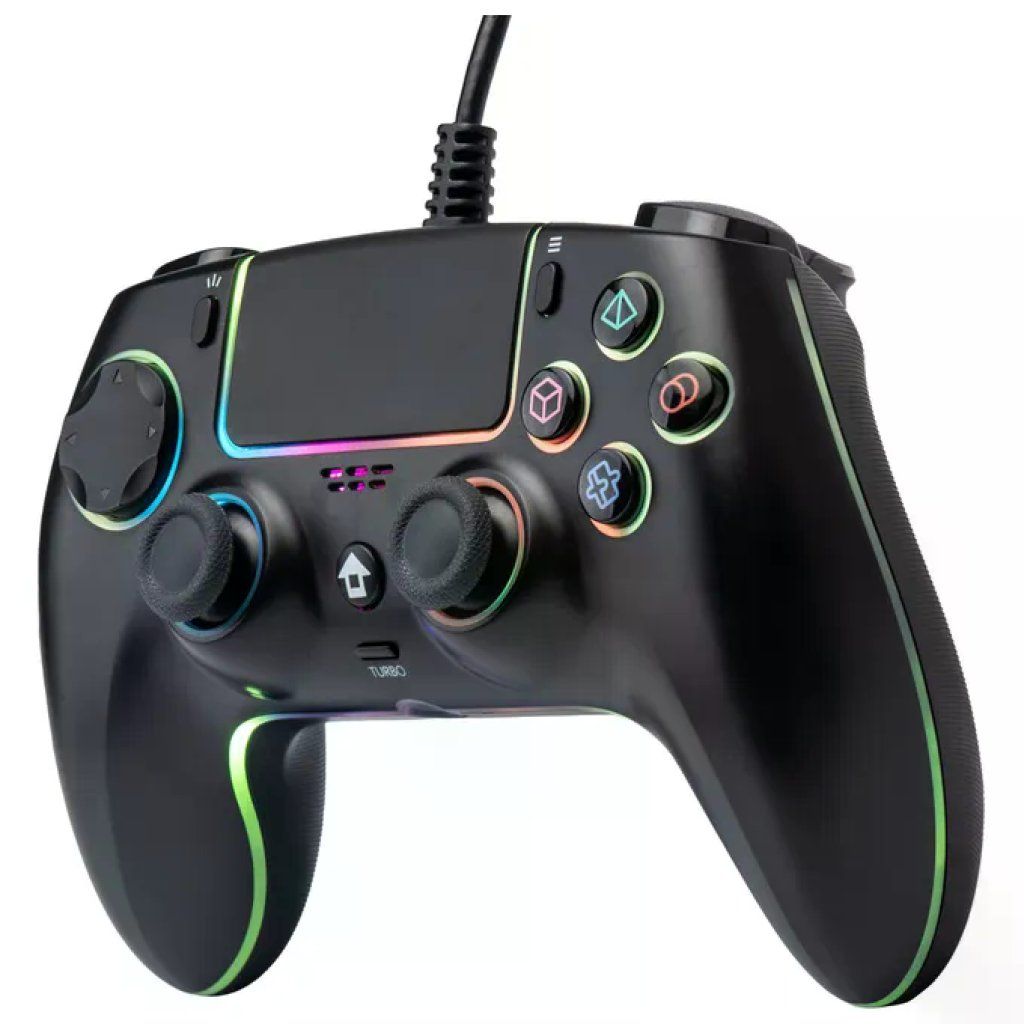 Qubick COP50015 Controller Cablato RGB per PS5 e PC Qubick COP50015 Controller Cablato RGB per PS5 e PC
