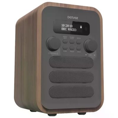 Denver DAB-48GREY Radio DAB+/FM Bluetooth Grigio Effetto Legno