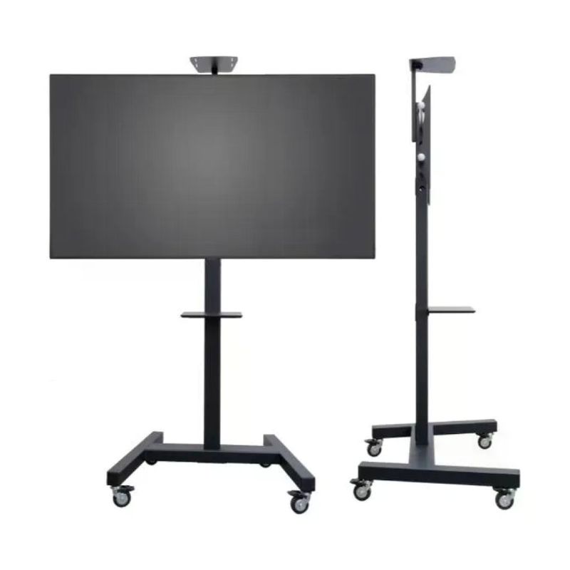 NILOX OMB 07147 Fix Trolley Carrello per Monitor fino a 90'' Portata 80 Kg con Regolazione Altezza