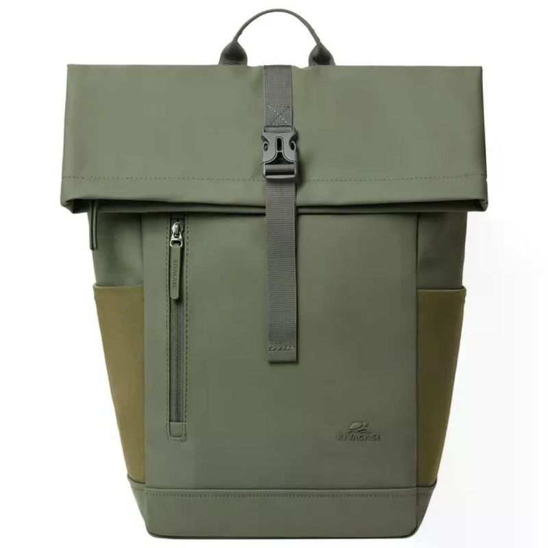 RIVACASE Eden 7826 Zaino Roll-Top 17 L Verde Oliva per Laptop 14”