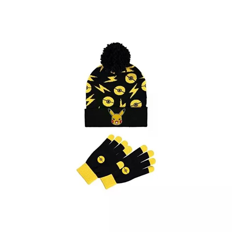 Difuzed GS625363POK Pokemon Pikachu Set Regalo Berretto e Guanti Unisex Taglia Unica colore Nero