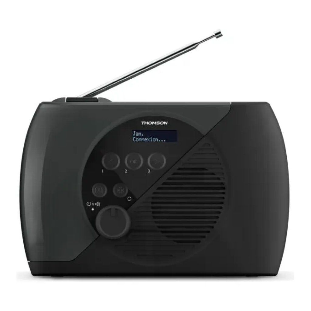 Thomson RT350DAB Radio portatile DAB+/FM con sveglia, 50 stazioni, nera