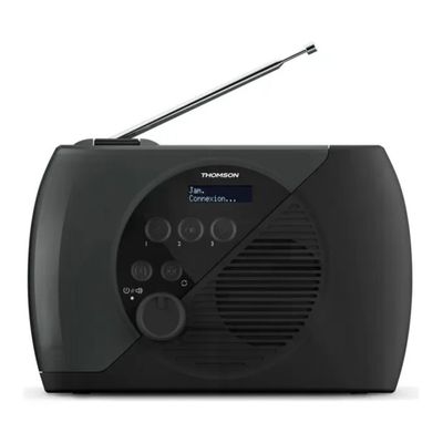Thomson RT350DAB Radio portatile DAB+/FM con sveglia, 50 stazioni, nera