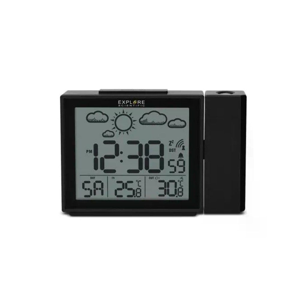 Explore Scientific RPW3009CM3000 Orologio Radiocontrollato con Proiezione e Stazione Meteo Explore Scientific RPW3009CM3000 Orologio Radiocontrollato con Proiezione e Stazione Meteo