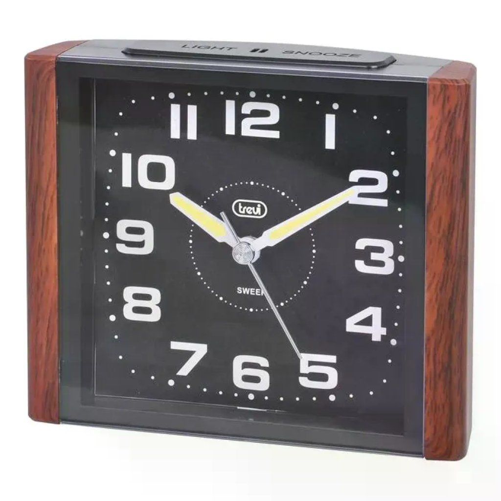 Trevi SL 3095 V – Sveglia analogica al quarzo marrone