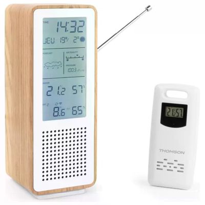 Thomson WS102TWH: Speaker Bluetooth 15 W con stazione meteo Thomson WS102TWH: Speaker Bluetooth 15 W con stazione meteo