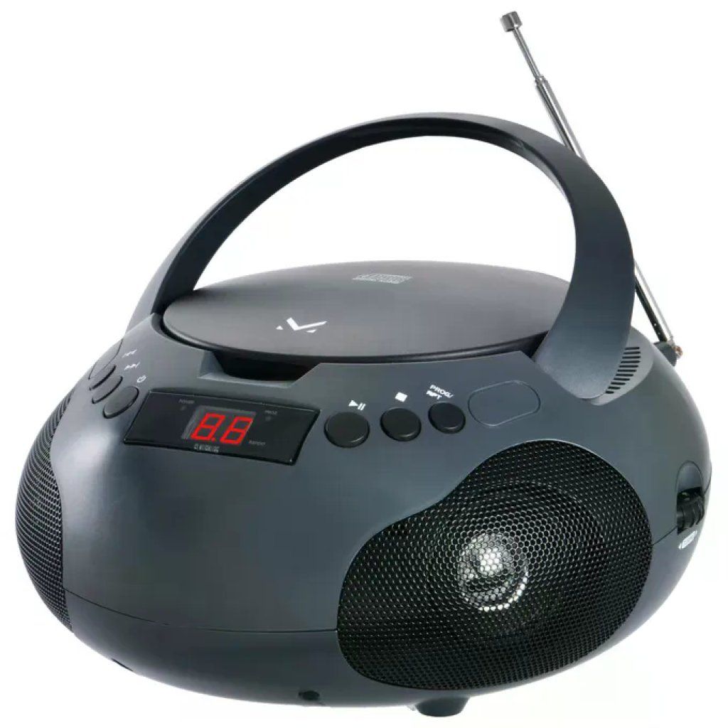 Majestic AH-164-BK Lettore CD Portatile con Radio FM, AUX e MP3