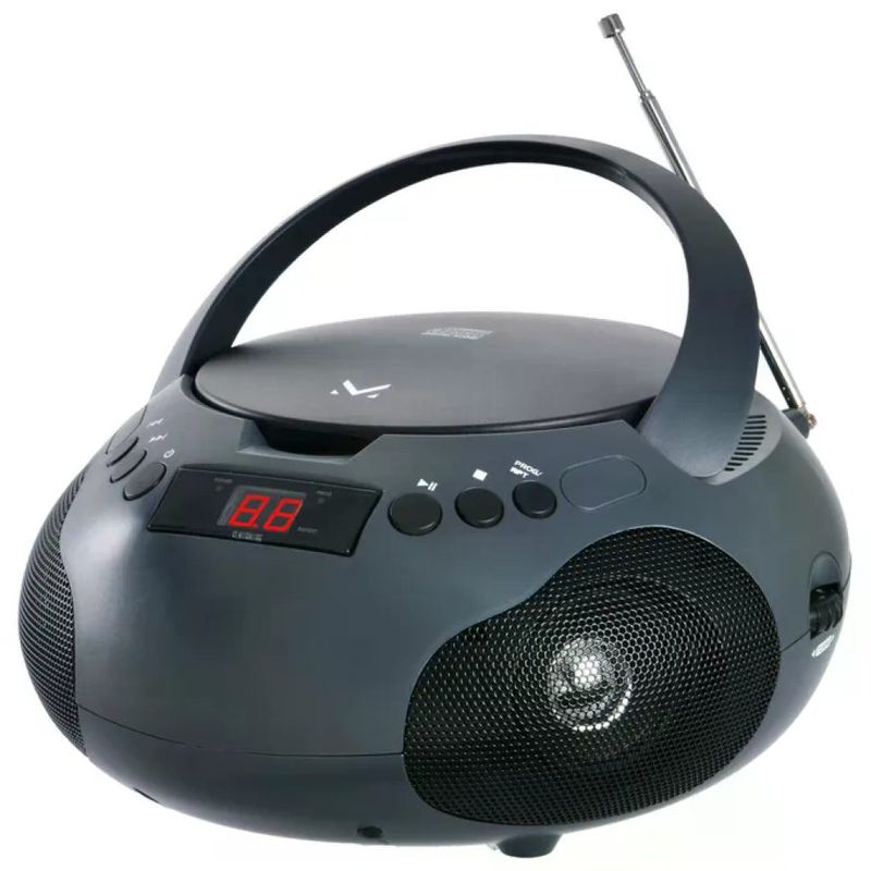 Majestic AH-164-BK Lettore CD Portatile Radio FM Ingresso AUX MP3 Display LCD colore Nero