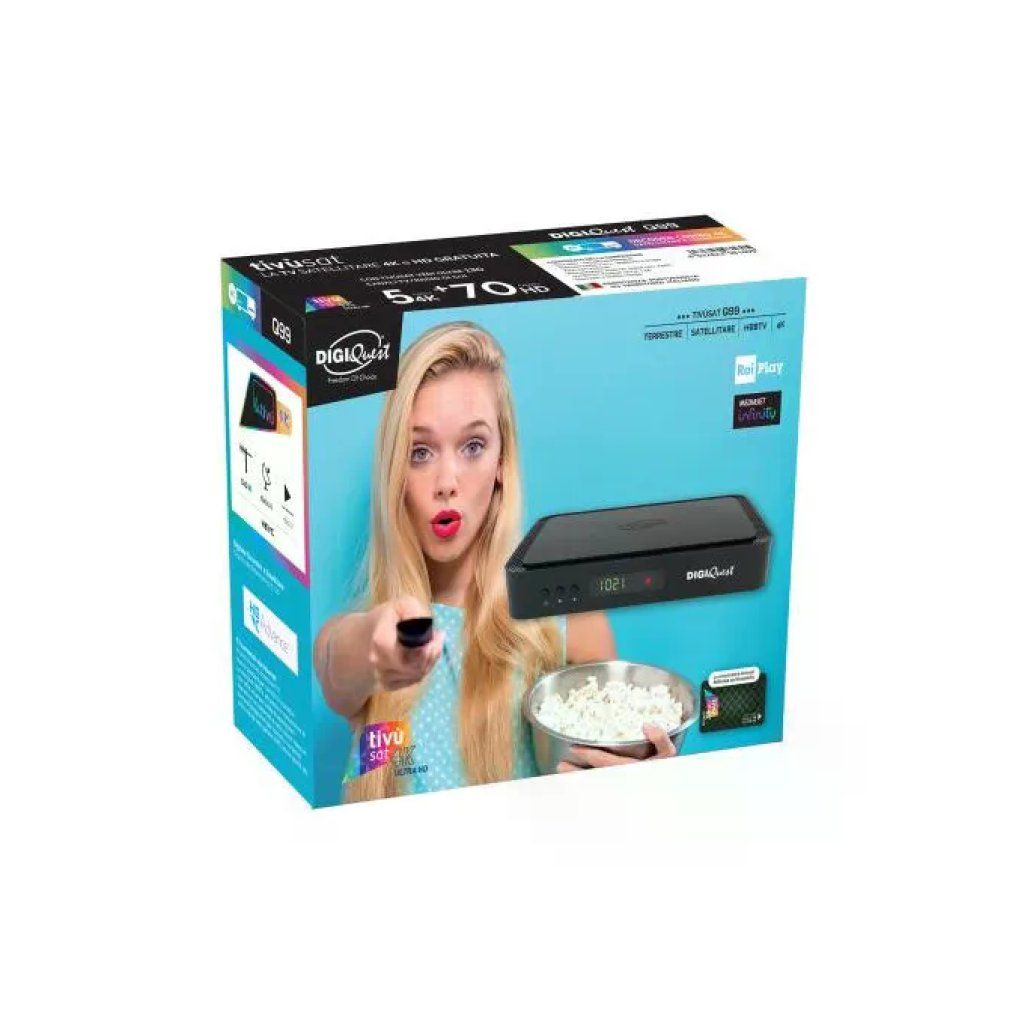 Digiquest Q99 Decoder Combo 4K tivùsat DVB-S2/DVB-T2 Digiquest Q99 Decoder Combo 4K tivùsat DVB-S2/DVB-T2