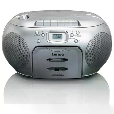 Lenco SCD-420 Boombox Digitale con Lettore CD e Radio FM, 13 W, Argento Lenco SCD-420 Boombox Digitale con Lettore CD e Radio FM, 13 W, Argento