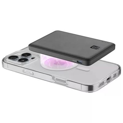 Cellularline PBNEWMAG5000K Power Bank Wireless con Tecnologia MagSafe Capacita' 5000 mAh Potenza di Ricarica 7 Cellularline PBNEWMAG5000K Power Bank Wireless con Tecnologia MagSafe Capacita' 5000 mAh Potenza di Ricarica 7