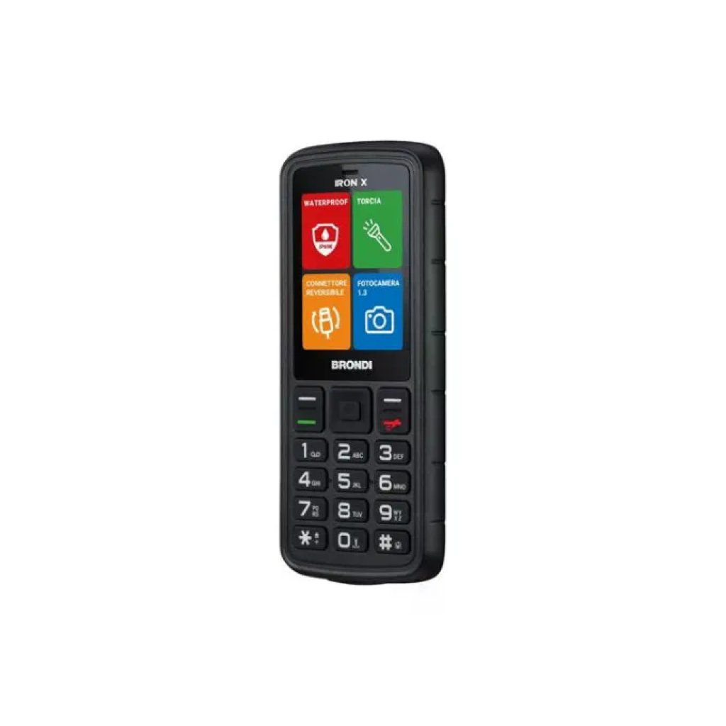 Brondi Iron X Telefono Cellulare Rugged 2.4'' Dual SIM Bluetooth 4.0 IP69K colore Nero Brondi Iron X Telefono Cellulare Rugged 2.4'' Dual SIM Bluetooth 4.0 IP69K colore Nero