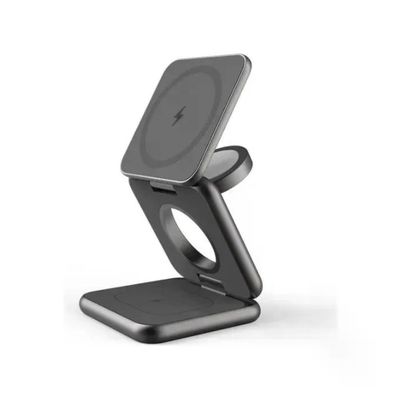 Celly Mag Fold Charge 3-in-1 Caricatore Wireless 15W Grigio Celly Mag Fold Charge 3-in-1 Caricatore Wireless 15W Grigio