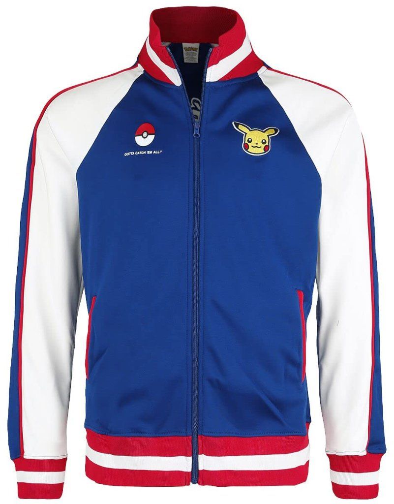 DIFUZED Felpa Track Jacket Pokémon Pikachu Blu – Taglia L