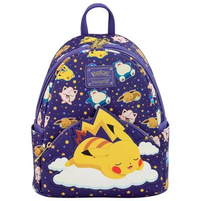 Loungefly Zaino Pokémon Pikachu e Amici – Pelle Vegana Loungefly Zaino Pokémon Pikachu e Amici – Pelle Vegana