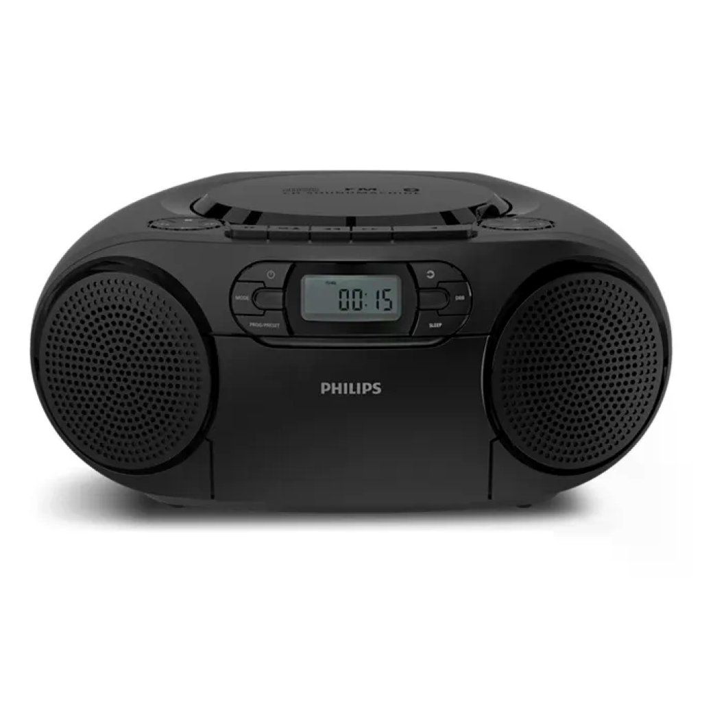 Philips TAZ2200/10 Lettore CD Portatile Bluetooth 6.0 con Radio DAB+/FM, Nero