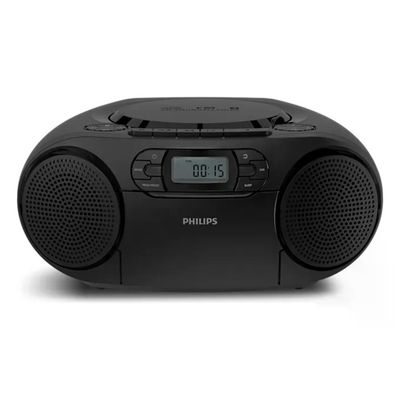 Philips TAZ2200/10 Lettore CD Portatile Bluetooth 6.0 con Radio DAB+/FM, Nero