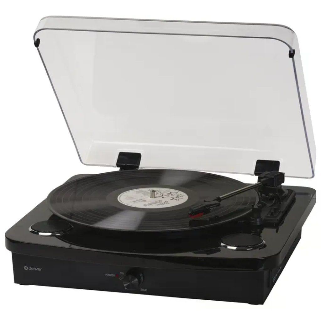 Denver VPL-230B Giradischi Semiautomatico Bluetooth, USB e SD, 33/45/78 giri, Nero Denver VPL-230B Giradischi Semiautomatico Bluetooth, USB e SD, 33/45/78 giri, Nero
