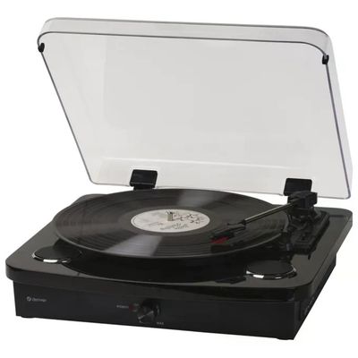 Denver VPL-230B Giradischi Semiautomatico Bluetooth, USB e SD, 33/45/78 giri, Nero