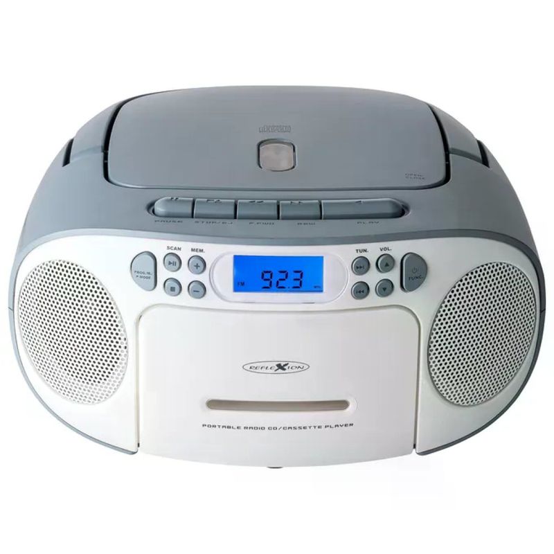 Reflexion RCR2260W-BL Radio Portatile CD e Cassette FM