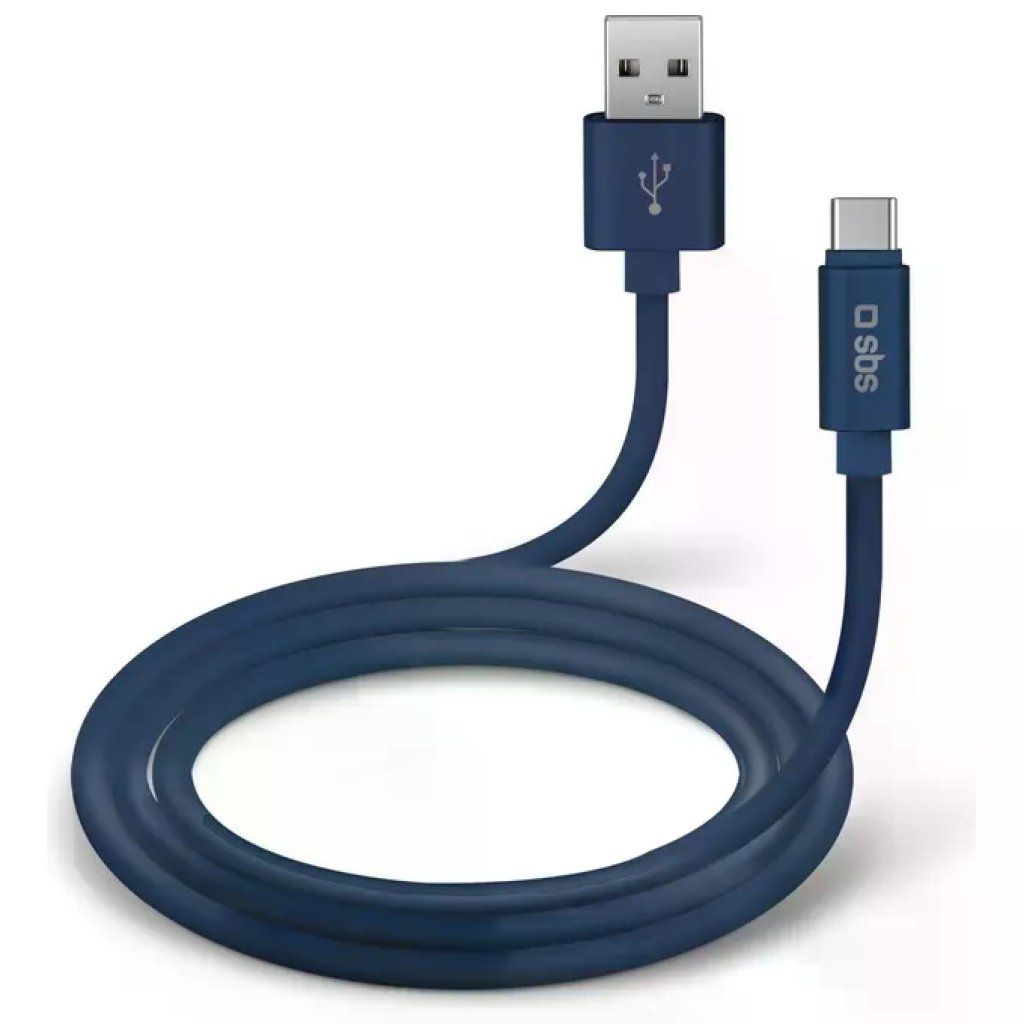SBS Cavo USB-C per Ricarica e Trasferimento Dati, Blu, 1 m SBS Cavo USB-C per Ricarica e Trasferimento Dati, Blu, 1 m