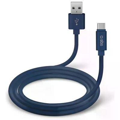 SBS Cavo USB-C per Ricarica e Trasferimento Dati, Blu, 1 m SBS Cavo USB-C per Ricarica e Trasferimento Dati, Blu, 1 m