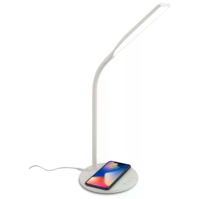 Celly WLLIGHT10WWH – Lampada LED da tavolo con ricarica wireless 10 W, bianca