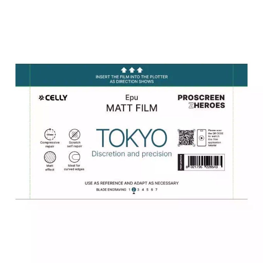 Celly Tokyo Profilm Matt – Pellicole Opache Universali, 10 Pezzi