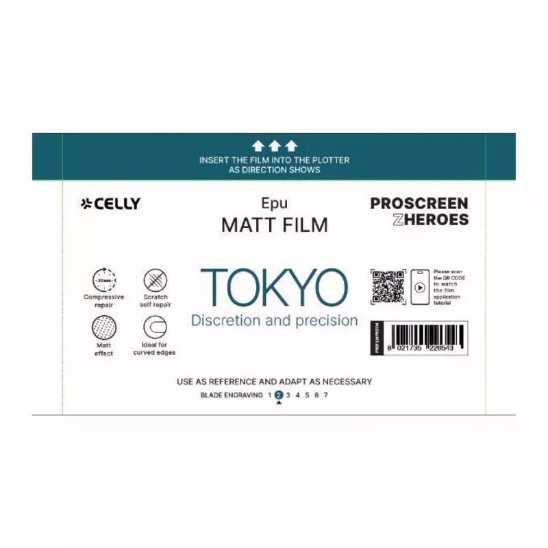 Celly Tokyo Profilm Matt – Pellicole Opache Universali, 10 Pezzi