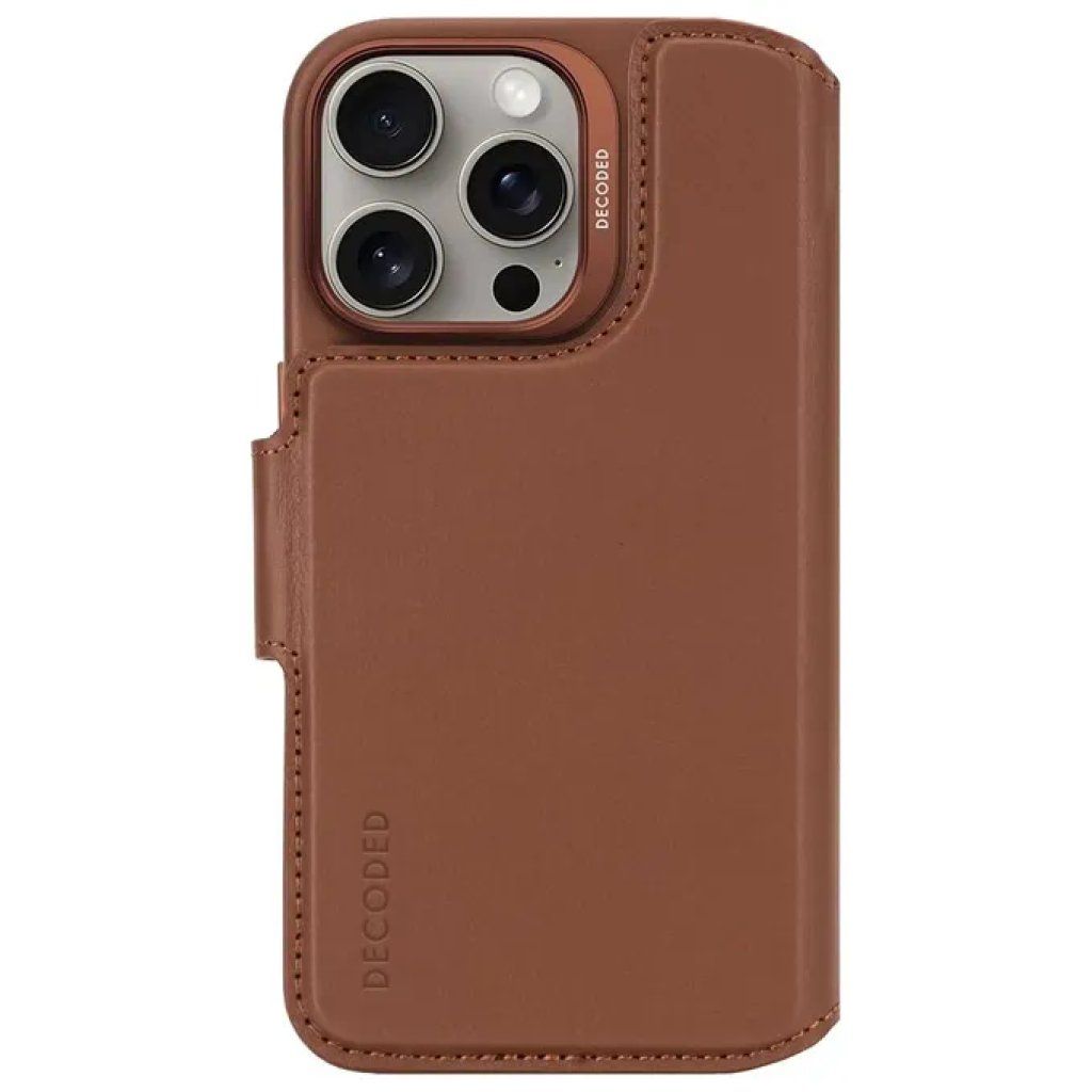 Decoded D25IPO16PDW5TAN Capa Carteira Amovibile per iPhone 16 Pro 3 Slot Carte Compatibile MagSafe