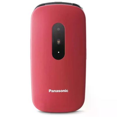 Panasonic KX-TU446EXR Telefono Cellulare a Conchiglia per Anziani, Rosso Panasonic KX-TU446EXR Telefono Cellulare a Conchiglia per Anziani, Rosso