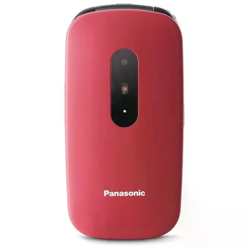 Panasonic KX-TU446EXR Telefono a conchiglia per anziani, rosso
