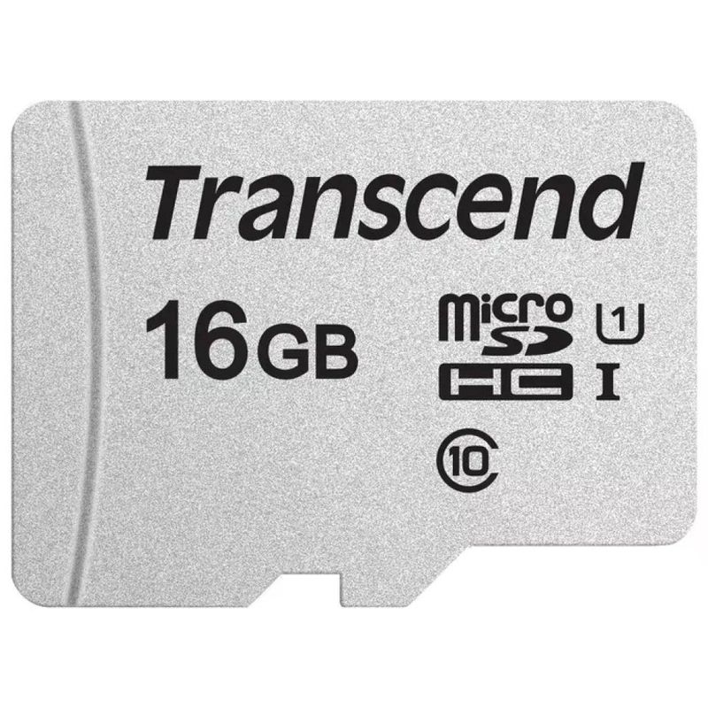 Transcend TS16GUSD300S Scheda di Memoria MicroSDHC 16 GB Classe 10 UHS-I U1 Velocita' Lettura 95 MB